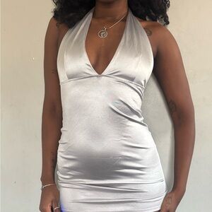 Forever 21 Shimmering Silver Dress